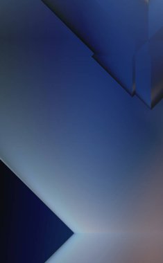 Geometrik dinamik şekiller. Gölgeli teknoloji dijital şablonu ve gradyan arka planda ışıklar. Modern basit geometrik renk gradyanı soyut arkaplan. 3B illüstrasyon. 