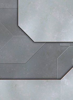 Katmanlı paneller. Fütürist soyut duvar kağıdı. Geometrik teknolojik yansıtıcı arka plan 3D metalik doku. Uzay gemisi desen yüzeyi.