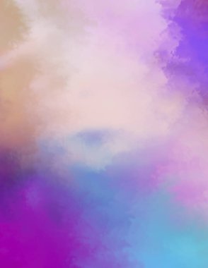 Modern fırça darbeleri. Poster, duvar sanatı, afiş, kart, kitap kapağı veya ambalaj için rahatlatıcı kompozisyonun yumuşak renkli çizimi. Pastel renklerle suluboya. 