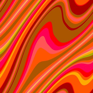 Renkli, dikişsiz şerit deseni. Soyut yüzey arkaplanı. Renkli duvar kağıtları. Retro parlak minimalist malzeme. Tekstil baskısı. Dekoratif motif.