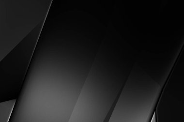 Lüks minimalist tasarım. Fütürist şablon. Karanlık elementleri olan birinci sınıf soyut duvar kâğıdı. Zarif bir zemin. Siyah üç boyutlu geometrik arkaplan. Poster, broşür, sunum için tasarım.