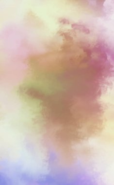 Modern fırça darbeleri. Poster, duvar sanatı, afiş, kart, kitap kapağı veya ambalaj için rahatlatıcı kompozisyonun yumuşak renkli çizimi. Pastel renklerle suluboya. 