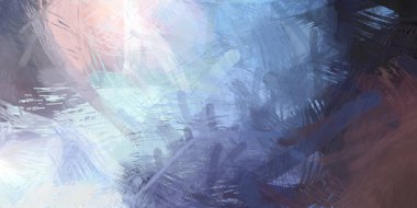 Soyut arkaplanda pürüzlü fırça darbeleri. Fırça boyası. Renkli boya darbeleri. Eşsiz duvar sanatı. Tuvaldeki modern sanat. Renkli çağdaş sanat eserleri.