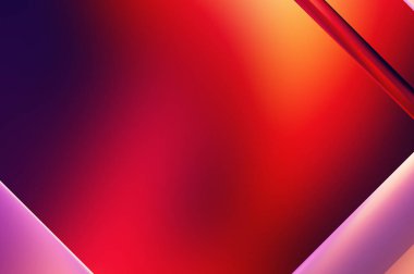 Geometrik dinamik şekiller. Gölgeli teknoloji dijital şablonu ve gradyan arka planda ışıklar. Modern basit geometrik renk gradyanı soyut arkaplan. 3B illüstrasyon. 