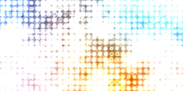 Светящиеся обои узор. Гламурный фон красочных огней с прожекторами. На черном фоне загораются мигающие огни. Цифровая иллюстрация прожекторов сцены или стадиона. 