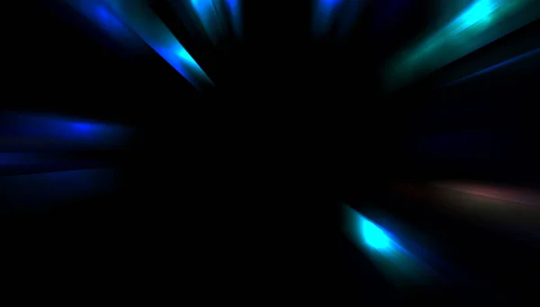 Dynamic Rays Light Isolated Black Background Graphic Illustration Glowing Colorful — ストック写真