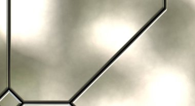 Üç boyutlu metalik doku. Uzay gemisi desenli yüzey. Aydınlık ve karanlık paneller. Fütürist soyut duvar kağıdı. Geometrik teknolojik yansıtıcı arkaplan.