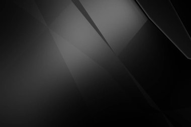 Lüks minimalist tasarım. Fütürist şablon. Karanlık elementleri olan birinci sınıf soyut duvar kâğıdı. Zarif bir zemin. Siyah üç boyutlu geometrik arkaplan. Poster, broşür, sunum için tasarım.