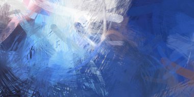 Soyut arkaplanda pürüzlü fırça darbeleri. Fırça boyası. Renkli boya darbeleri. Eşsiz duvar sanatı. Tuvaldeki modern sanat. Renkli çağdaş sanat eserleri.