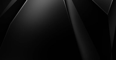 Lüks minimalist tasarım. Fütürist şablon. Karanlık elementleri olan birinci sınıf soyut duvar kâğıdı. Zarif bir zemin. Siyah üç boyutlu geometrik arkaplan. Poster, broşür, sunum için tasarım.