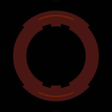 Fütürist dairesel gövde arayüzü elementi. Soyut çember geometrik arkaplan. Dijital teknolojinin grafiksel çizimi.