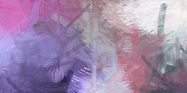 Soyut arkaplanda pürüzlü fırça darbeleri. Fırça boyası. Renkli boya darbeleri. Eşsiz duvar sanatı. Tuvaldeki modern sanat. Renkli çağdaş sanat eserleri.