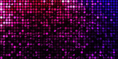 Parlayan ışıklar siyah arka planda parti izleri. Sahne veya stadyum ışıklarının dijital illüstrasyonu. Parlak desenli duvar kağıdı. Sahne ışıkları ile renkli ışıkların ihtişamlı arkaplanı.