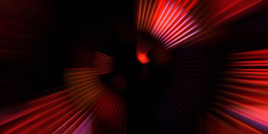 Hareketli kavramsal duvar kağıdı. Grafik dijital illüstrasyon. Parlayan neon ışıkları. Parlak sunum tasarım şablonu. Soyut arkaplan. Dönen ışık ışınları. 