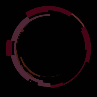 Fütürist dairesel gövde arayüzü elementi. Soyut çember geometrik arkaplan. Dijital teknolojinin grafiksel çizimi.