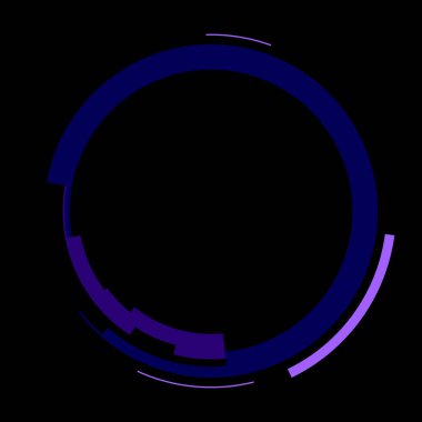 Fütürist dairesel gövde arayüzü elementi. Soyut çember geometrik arkaplan. Dijital teknolojinin grafiksel çizimi.