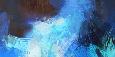 Soyut arkaplanda pürüzlü fırça darbeleri. Fırça boyası. Renkli boya darbeleri. Eşsiz duvar sanatı. Tuvaldeki modern sanat. Renkli çağdaş sanat eserleri.