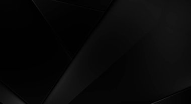 Lüks minimalist tasarım. Fütürist şablon. Karanlık elementleri olan birinci sınıf soyut duvar kâğıdı. Zarif bir zemin. Siyah üç boyutlu geometrik arkaplan. Poster, broşür, sunum için tasarım.