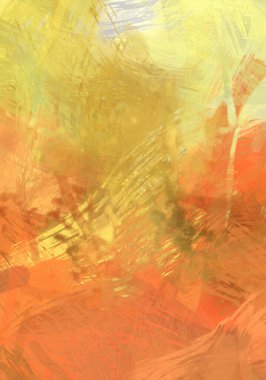 Soyut arkaplanda pürüzlü fırça darbeleri. Fırça boyası. Renkli boya darbeleri. Eşsiz duvar sanatı. Tuvaldeki modern sanat. Renkli çağdaş sanat eserleri.