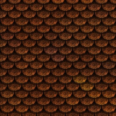 Kusursuz Fantezi Zırh dokusu. Üç boyutlu illüstrasyon. Metalik desen. Metal plakalar arka planda. Ortaçağ duvar kağıdı. Kalıplaşmış zırh yüzeyi