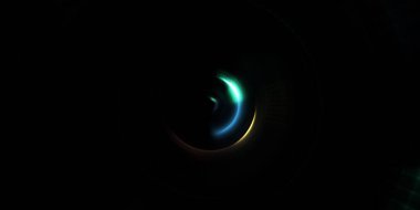 Parlayan neon ışıkları. Parlak sunum tasarım şablonu. Fotoğraf makinesi konsepti. Soyut arkaplan. Dönen ışık ışınları. Hareketli kavramsal duvar kağıdı. Grafik dijital illüstrasyon. 