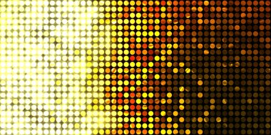 Parlayan ışıklar siyah arka planda parti izleri. Sahne veya stadyum ışıklarının dijital illüstrasyonu. Parlak desenli duvar kağıdı. Sahne ışıkları ile renkli ışıkların ihtişamlı arkaplanı.