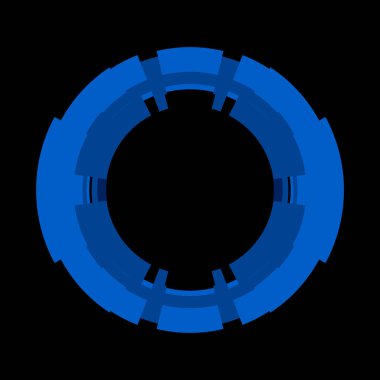 Fütürist dairesel gövde arayüzü elementi. Soyut çember geometrik arkaplan. Dijital teknolojinin grafiksel çizimi.