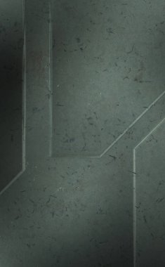 Çukur SciFi panelleri duvar. Üç boyutlu illüstrasyon. Gelecekçi kavramsal tasarım arka planı. Uzay gemisi desenli duvar kağıdı. Fırçalanmış teknoloji desen yüzeyi. 