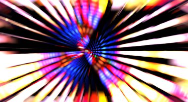 Siyah arkaplanda dönen ışık gösterisi. Lüks çizgiler. Parlak kıvrımlı duvar kağıdı. Uzay tüneli. Dönen ışık çemberi ya da maytap izi. Parlak konsept çizimi.