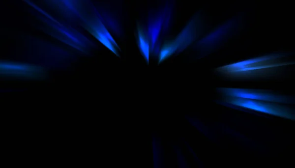 Dynamische Lichtstralen Geïsoleerd Zwarte Achtergrond Grafische Illustratie Van Gloeiende Kleurrijke — Stockfoto