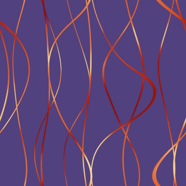 Dalgalı yansıtıcı çizgilerin kusursuz deseni. Lüks minimalist malzeme. Süs dalgasıyla dekoratif motif. Web, kartvizit, davetiye, poster, tekstil baskısı için zarif duvar kağıdı.