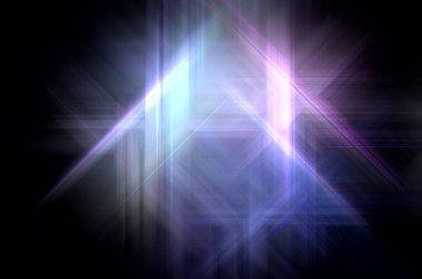 Parlak prizma arayüzü elementi. Soyut alevli geometrik arkaplan. Dijital teknolojinin grafiksel çizimi.