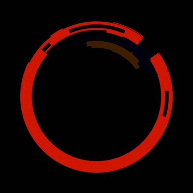 Fütürist dairesel gövde arayüzü elementi. Soyut çember geometrik arkaplan. Dijital teknolojinin grafiksel çizimi.