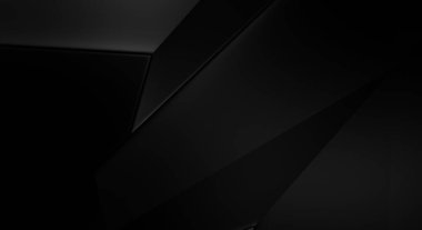 Lüks minimalist tasarım. Fütürist şablon. Karanlık elementleri olan birinci sınıf soyut duvar kâğıdı. Zarif bir zemin. Siyah üç boyutlu geometrik arkaplan. Poster, broşür, sunum için tasarım.