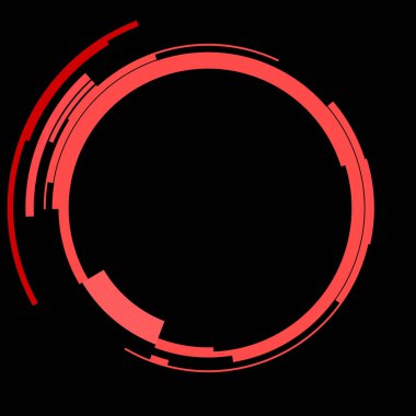 Fütürist dairesel gövde arayüzü elementi. Soyut çember geometrik arkaplan. Dijital teknolojinin grafiksel çizimi.