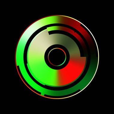 Gelecekçi hud arayüzü elementi. Soyut geometrik arkaplan. Dijital teknolojinin grafiksel çizimi siyah arkaplanda izole edildi..