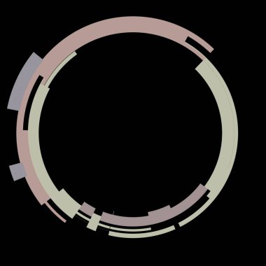Fütürist dairesel gövde arayüzü elementi. Soyut çember geometrik arkaplan. Dijital teknolojinin grafiksel çizimi.