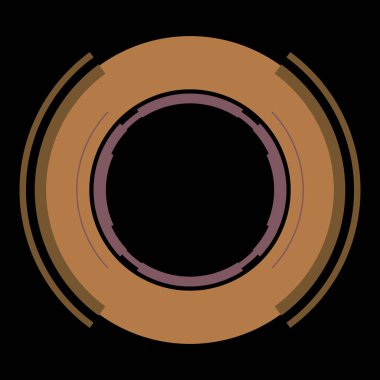 Fütürist dairesel gövde arayüzü elementi. Soyut çember geometrik arkaplan. Dijital teknolojinin grafiksel çizimi.