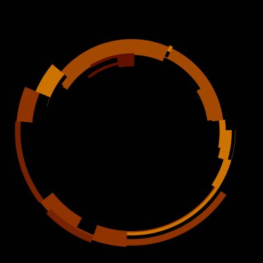 Fütürist dairesel gövde arayüzü elementi. Soyut çember geometrik arkaplan. Dijital teknolojinin grafiksel çizimi.