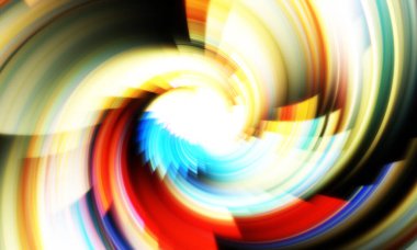 Dönen Işık gösterisi arka planı. Canlı renklerle donatılmış ruhani enerji girdabı. Renkli canlı hareket çizimi. Tanıtım geçmişi. Kutlama grafiği.