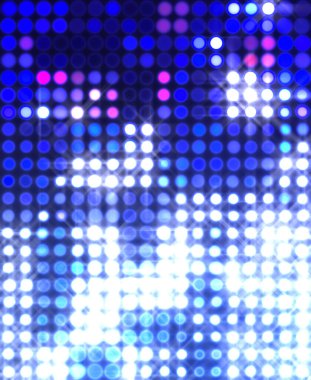 Parlak desenli duvar kağıdı. Sahne ışıkları olan renkli ışıkların ihtişamlı arkaplanı. Parlayan ışıklar siyah arka planda parti izleri. Sahne veya stadyum ışıklarının dijital illüstrasyonu. 