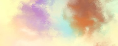 Modern fırça darbeleri. Poster, duvar sanatı, afiş, kart, kitap kapağı veya ambalaj için rahatlatıcı kompozisyonun yumuşak renkli çizimi. Pastel renklerle suluboya. 