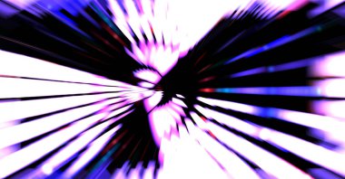 Siyah arkaplanda dönen ışık gösterisi. Lüks çizgiler. Parlak kıvrımlı duvar kağıdı. Uzay tüneli. Dönen ışık çemberi ya da maytap izi. Parlak konsept çizimi.