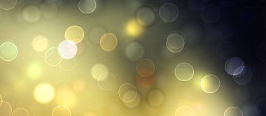 Kavramsal ışıklar duvar kağıdı. Güzel soyut çok renkli bokeh çemberleri parçacıklarla çevrili. Metninizi veya başlığınızı göstermek için boşluk ile odaklanmış olmayan canlı illüstrasyon. 