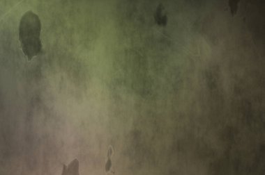 Gotik bir duvarda sıkıntılı ve kirli desenler var. Lekeli renkli hasarlı şablon. Tasarımınız için doku ve elementler. Pis duvar kâğıdı. Grunge arkaplanı.