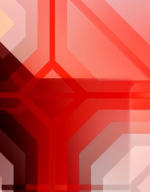 Geometrik arkaplan minimalist tasarımı. Bir teknoloji planının dijital illüstrasyonu. Fütürist şablon arkaplanı. Renkli ve canlı geometrik şekiller katmanları var. Soyut yaratıcı konsept duvar kağıdı.