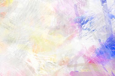 Soyut arkaplanda pürüzlü fırça darbeleri. Fırça boyası. Renkli boya darbeleri. Eşsiz duvar sanatı. Tuvaldeki modern sanat. Renkli çağdaş sanat eserleri.