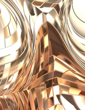 Metalik panel dokusunun 3 boyutlu çizimi. Renkli, parlak, soyut duvar kağıdı. Geometrik teknolojik parlak yansıtıcı arka plan. Yaratıcı parlak kavramsal arkaplan.