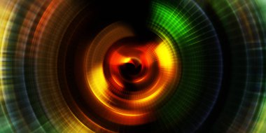 Parlayan neon ışıkları. Parlak sunum tasarım şablonu. Fotoğraf makinesi konsepti. Soyut arkaplan. Dönen ışık ışınları. Hareketli kavramsal duvar kağıdı. Grafik dijital illüstrasyon. 