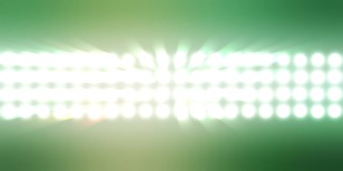 Parlak desenli duvar kağıdı. Sahne ışıkları olan renkli ışıkların ihtişamlı arkaplanı. Parlayan ışıklar siyah arka planda parti izleri. Sahne veya stadyum ışıklarının dijital illüstrasyonu. 